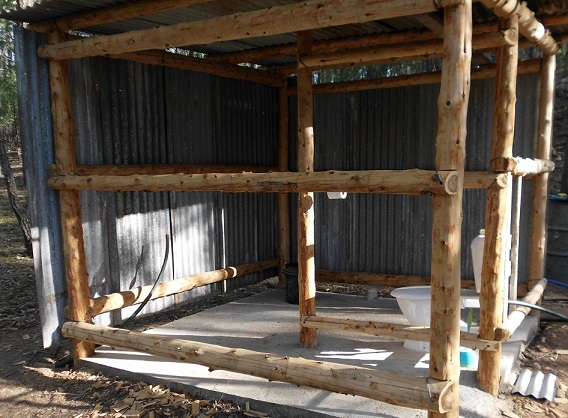 Camp B amenities block under construction April 2016.